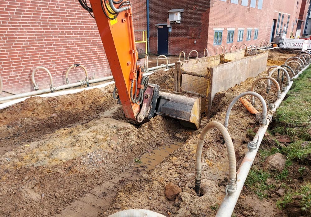 Straßen und Kanalarbeiten bei Remondis in Lünen