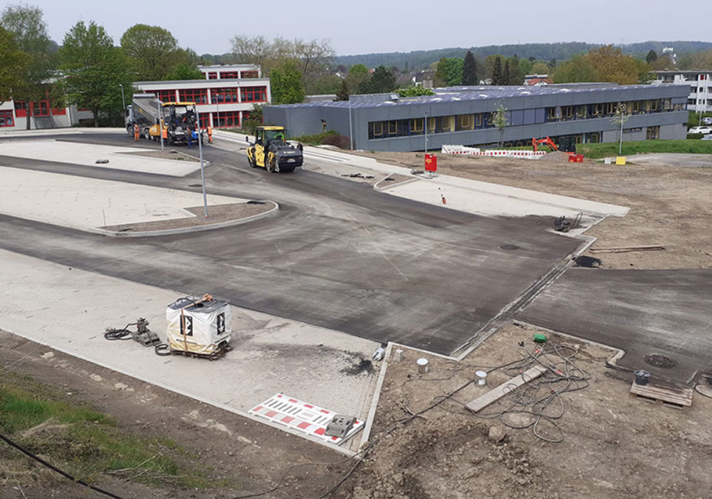 L70n, Neubau Regenklärbecken West und Schulparkplatz